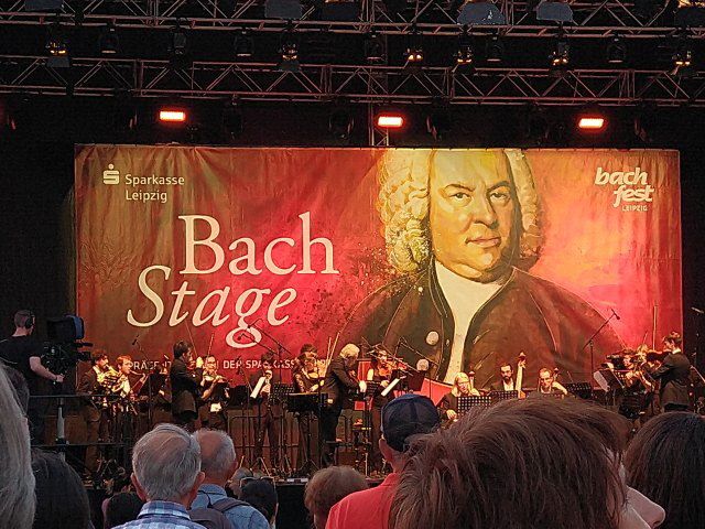 Bach Stage auf dem Markt in Leipzig